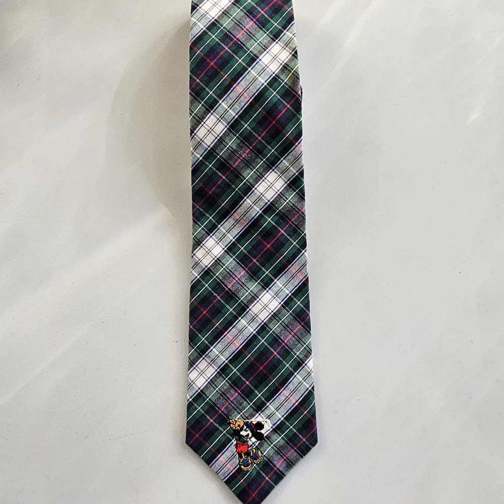 DISNEY Golfer Mickey Mouse Plaid Tie - Picture 7 of 9